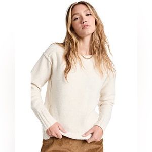 Free People Women's Care Eastwood Tunic Sweater, Oatmeal Heather, Off White, S